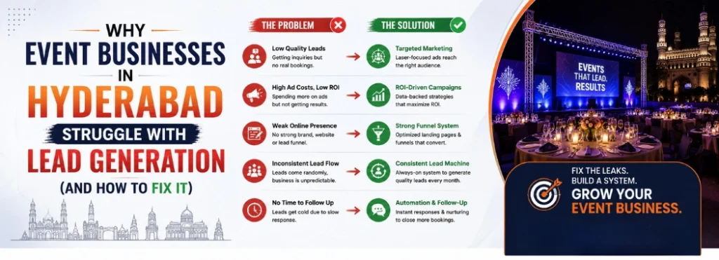 Why Event Businesses in Hyderabad Struggle with Lead Generation (And How to Fix It)
